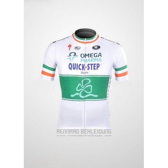 2012 Fahrradbekleidung Omega Pharma Quick Step Champion Irlandese Trikot Kurzarm und Tragerhose - zum Schließen ins Bild klicken